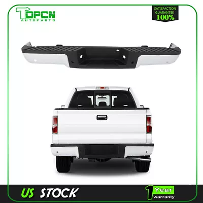 New Chrome Rear Complete Bumper For 2009-2013 2014 Ford F150 Pickup Styleside • $230.17