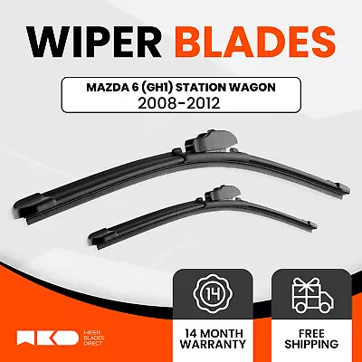 Premium Wiper Blades For Mazda 6 2008-2012 (GH1) Station Wagon (Front Pair) • $54.95
