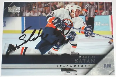 Miroslav Satan Signed Upper Deck New York Islanders Card Autograph Auto!!! • $4.43