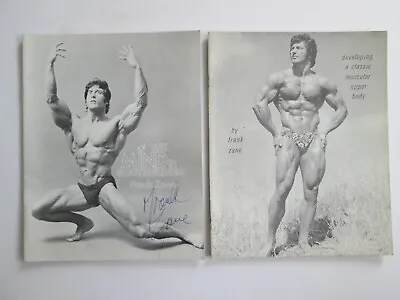 Lot 2 Frank Zane 1977 Original Booklet Muscle Training Body Building Autographed • $164.99