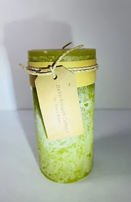 Vance Kitira Hand Poured Candle By 6”/3” Pillar Candle Green Color Fresh Scent • $18.95