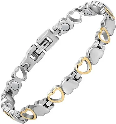 Magnetic Bracelets For Women Titanium Steel Therapy Bracelet Pain Relief Magnets • $51.47