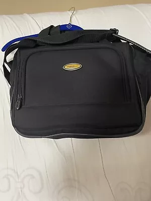 EDDIE BAUER Messenger Laptop Case Travel Bag With Shoulder Strap & Handles BLACK • $15