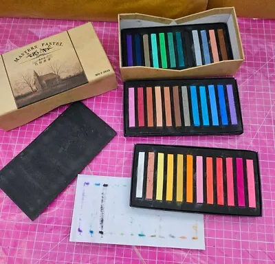 36 X Colours Soft Masters Pastel Chalk Set Painting Drawing Colouring Dye Hair • £23.99