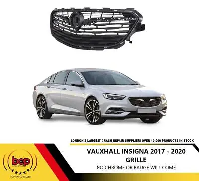 Vauxhall Insignia 2017 - 2021 Grille Main Top Radiator No Chrome • £84.99