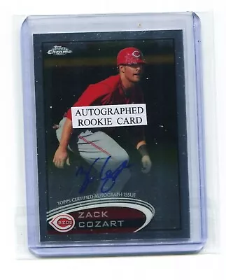 2012 Topps Chrome Zack Cozart Autographed Rookie Card #42 Cincinnati Reds • $4.99