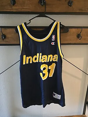 Reggie Miller #31 Indiana Pacers NBA Vintage Champion Jersey Adult Size 44 • $49.75