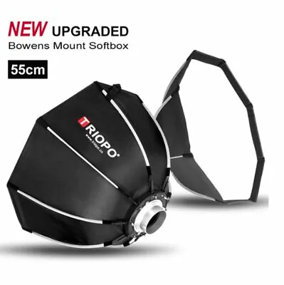 Octagon Umbrella Soft Box/Net Grille W/Bowens Mount Quick Collapsible 55/65/90cm • £51.24