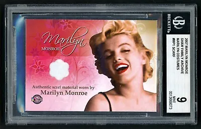 Marilyn Monroe 2007 Breygent Shaw Family Archive #mp1 Worn Scarf Card Bgs 9.0 • $89.99