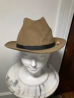 Vintage Stetson Zephyr Brown Fedora Hat Size 7 1/8 • $9.99