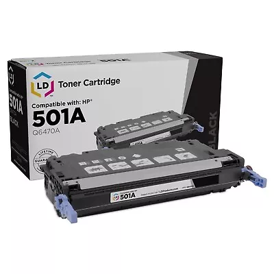 LD Remanufactured Replacement For HP 501A / Q6470A Black Toner Cartridge Sealed • $30