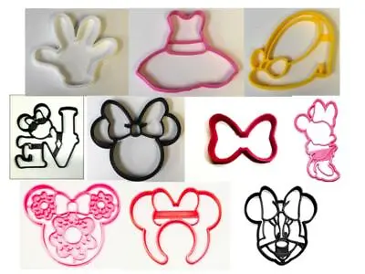 Minnie Mouse Lover Kit Mickey Cartoon Character Set 10 Cookie Cutter Usa Pr1472 • $26.99