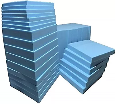£71 • Buy BLUE Firm Foam Cut To Any Size High Density Foam Cushions Seat Pads Firm 