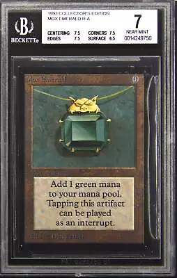 1993 Collector's Edition Mox Emerald Rare Magic: The Gathering Card BGS 7 • $1700