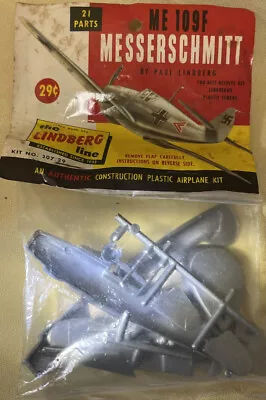 Vintage 1955 The Lindberg Line ME 109F Messerschmidt Model Kit 307 29 Sealed • $65