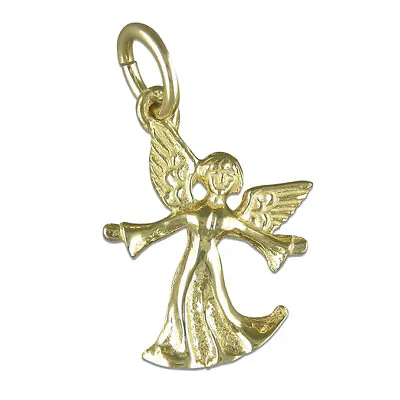 9ct Gold Small Angel Charm Pendant 0.99g • £59.99