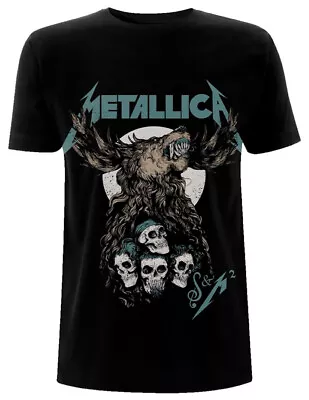 Metallica S&M2 Skulls Black T-Shirt OFFICIAL • £12.99