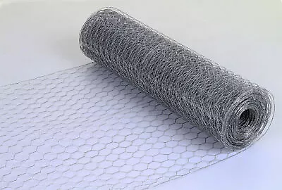 £14.99 • Buy Wire Mesh Galvanised Fencing Chicken Netting Rabbit Fence Pet Garden 13mm/25mm