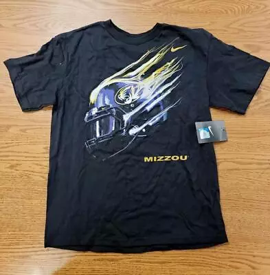 Nike Genuine NCAA Missouri Tigers Mizzou M Boys T-Shirt Black FAST SHIP! D75 • $10.89