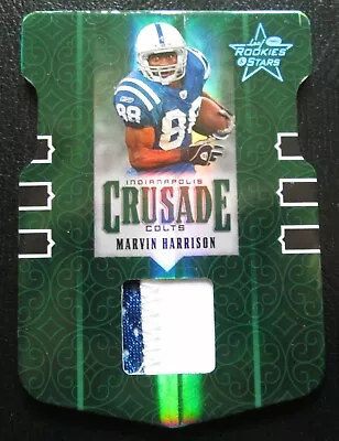 Marvin Harrison Leaf Rookies & Stars Crusade Authentic Game Worn Patch Card #/10 • $25