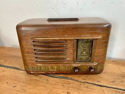 PACKARD BELL Stationized Wood AM Tube Radio  CALIFORNIA  UNTESTED! • $99.99