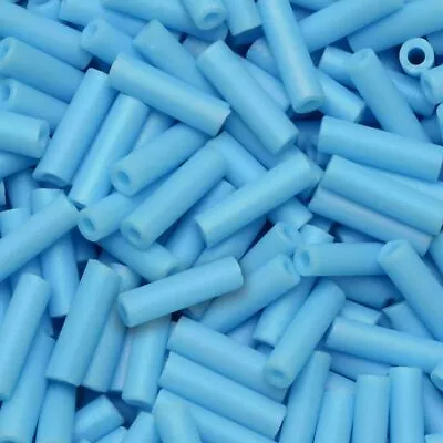 Miyuki Bugle Beads Size #2 6mm 17GM Matte Opq Turquoise AB • $3.99