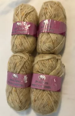 Lana Moro Firenza Brushed Yarn 4 Skeins Color #1601 Beige • $27.99