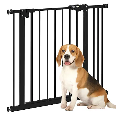 PawHut Adjustable Safety Gate W/ 1 Extensions And Four Screws BlackUsed • £16.99