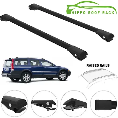 Roof Rack Cross Bars Lockable Black Set For Volvo XC70 2000-2006 • $129