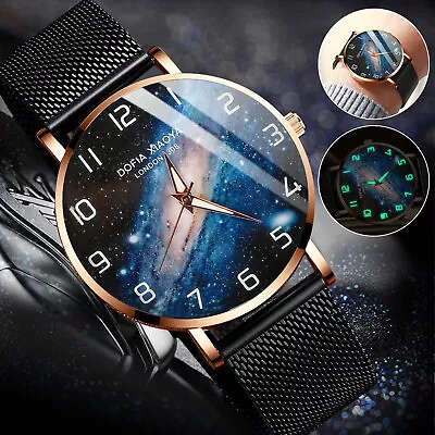 Waterproof Men Watch Ultra Thin Classic Business Stainless Steel Quartz Luminous • $11.98