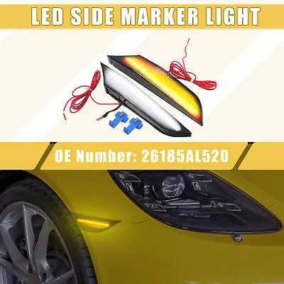 1 Pair Front LED Side Marker Light 26185AL520 For Infiniti G35 Amber White • $25.39