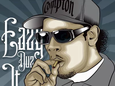 V2782 Eazy-E Compton Gangsta Art NWA Rapper Hip-Hop Rap WALL POSTER PRINT AU • $40.65