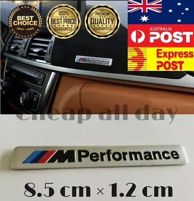 BMW M Performance Silver Car Badge M Power Sport Dash Sticker 85mm X 12mm • $9.95