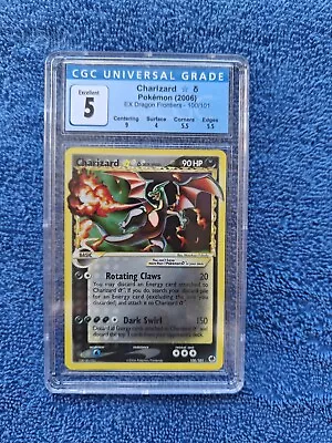 Pokémon 2006 Charizard Gold Star 100/101 EX Dragon Frontiers - CGC 5 • $1450