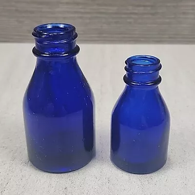 Vintage Vicks Va-Tro-Nol Cobalt Blue Glass Medicine Bottles Antique Jars Empty • $14.99