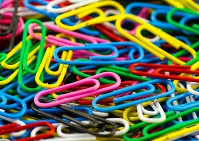 Coloured 27mm Paper  Clip Packs Red Purple White Blue Black Green UK Seller • £1.95