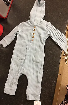 Baby Boys All In One Hooded Suit-3-6 Months • £4