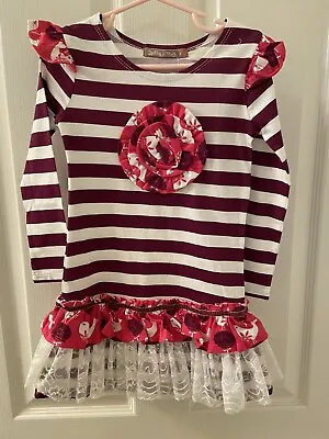£24 • Buy Jelly The Pug Elsa Folk Art Knit Dress Folk Art Collection Girls Size 4 NWT