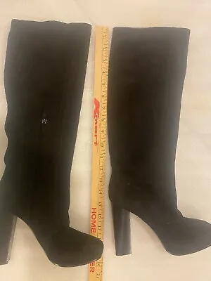 Vero Cuoio Costume National Suede Knee High Boots With Zipper Size US5.5/ EU36 • $45.99