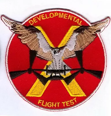 Marine Corps V-22 Developmental Flight Test X Wing Red Embroidered Jacket Patch • $29.99