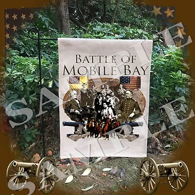 Battle Of Mobile Bay American Civil War Themed Linen Garden/yard Flag • $23.99