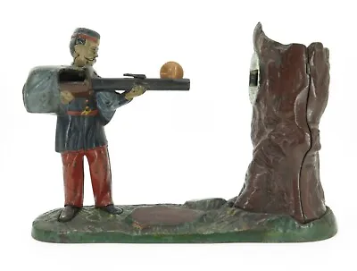 Cast Iron Mechanical Bank J&E Stevens CREEDMOOR BANK C. 1877 • $374.99