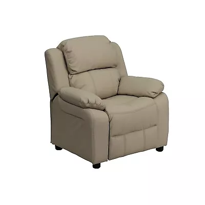 Flash Furniture Deluxe Contemporary Heavily Padded Vinyl Kids Recliner W/Storage • $274.98