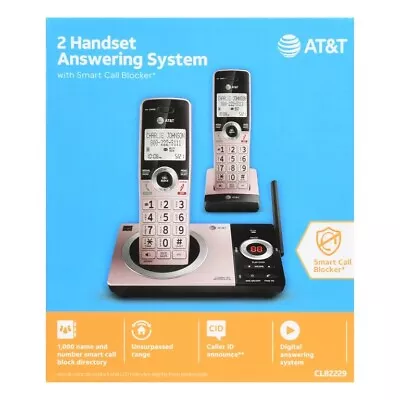 AT&T CL82229 Rose Gold Handset Answering System W/Smart Call Blocker  • $34.49