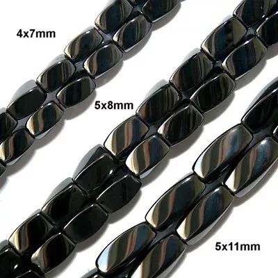 Magnetic Hematitejewelry Bracelet Beads 5x8mm 4 Sided Twist High Power Bead Hp37 • $9.99