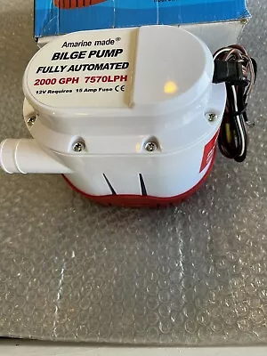 Automatic 2000 GPH Bilge Pump Boat Marine Water Pump 12V Built-in Float Switch • $56