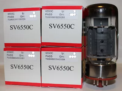 $499.95 • Buy Factory Platinum Matched Quad Svetlana 6550 6550C Tubes, BRAND NEW In Box !