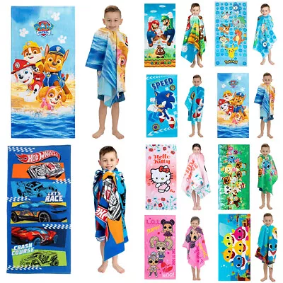 24x47  Cartoon Microfibre Swimming Towel Bath Beach For Toddler Kids Boys Girls • £7.88