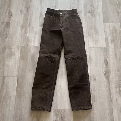 Vintage Skotts Suede Pants Washable Canadian Lined Size 28 X 31 Dark Brown • $50.96