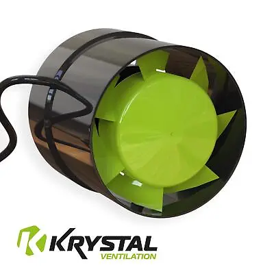 Krystal Eco Duct 4 5 6 Inch Fan Inline Exhaust Booster Ducting Fan Hydroponics • £20.95